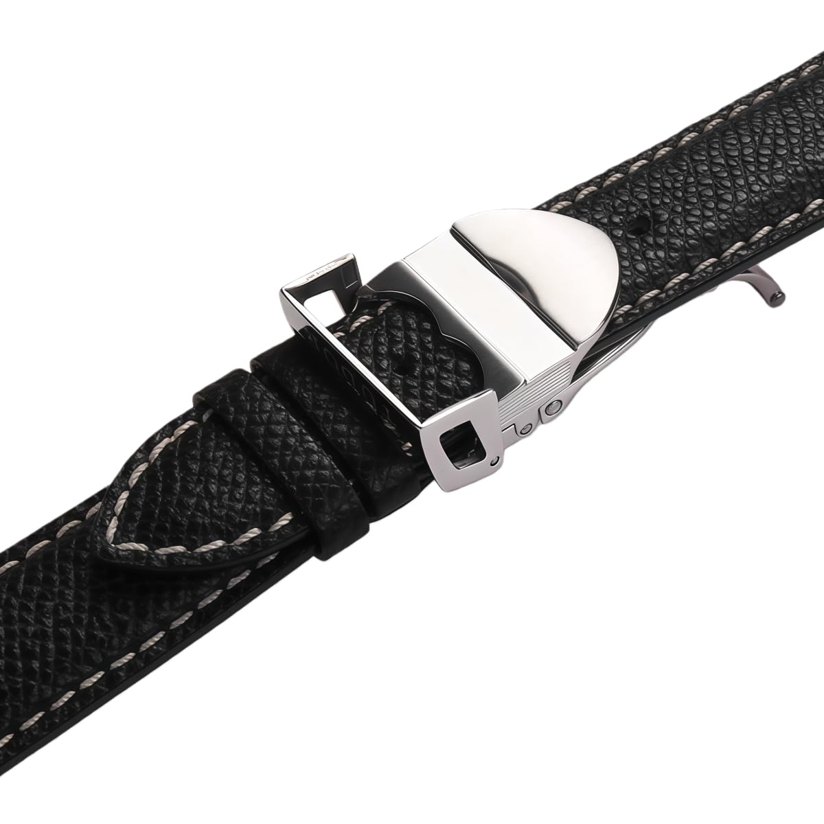 Boucle Déployante Bouclier 18mm Acier - Fermoir à Rabat Brossé, Attache Montre Flip Lock - Pièces Réparation Bracelet pour Tudor-Argenté