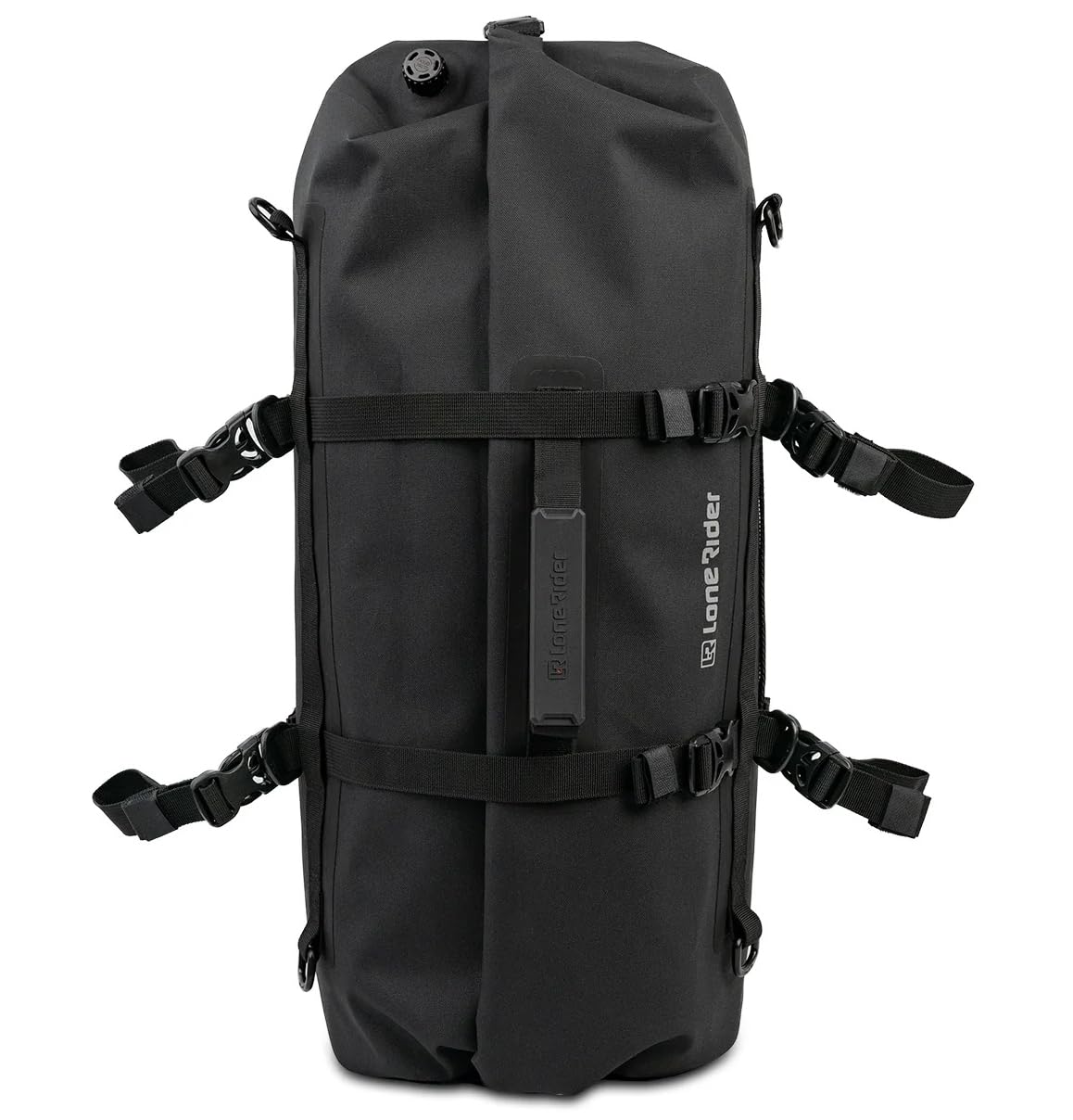 Lone Rider Borsone Impermeabile 50 L per Moto, Antipolvere e Arrotolabile, per Campeggio e Kayak, TPU 600D con Cuciture Saldate, Valvola dell'Aria, Pannelli MOLLE e Cinghie a Sgancio Rapido