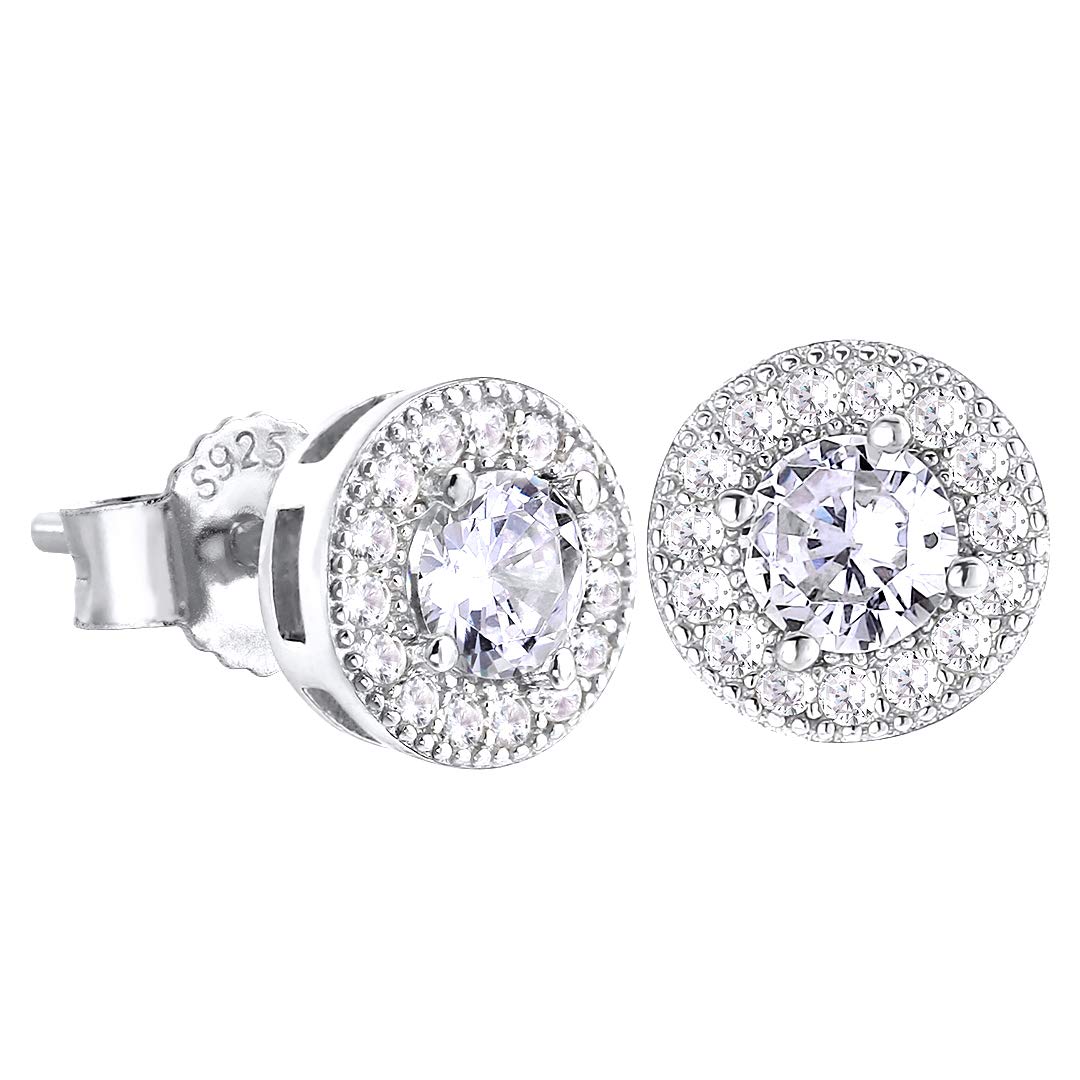 KRKC&CO ジルコニア スタッドピアス レディースピアス 両耳用 CZダイヤ シルバーぴあす 男女兼用 金属アレルギー対応 18G 20G メンズ アクセサリー プレゼント ギフト