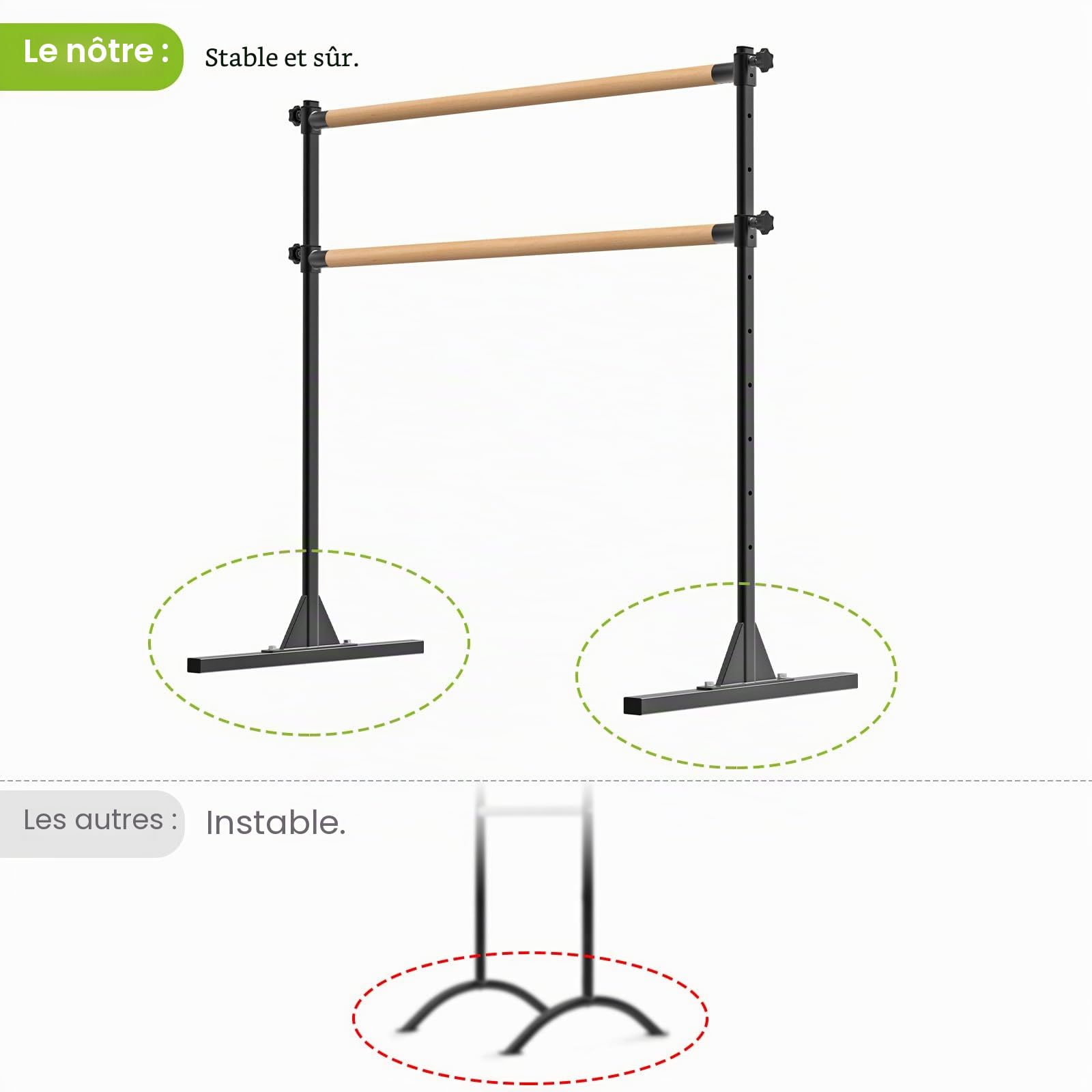 SELEWARE Barre De Danse Classique RéGlable en Hauteur