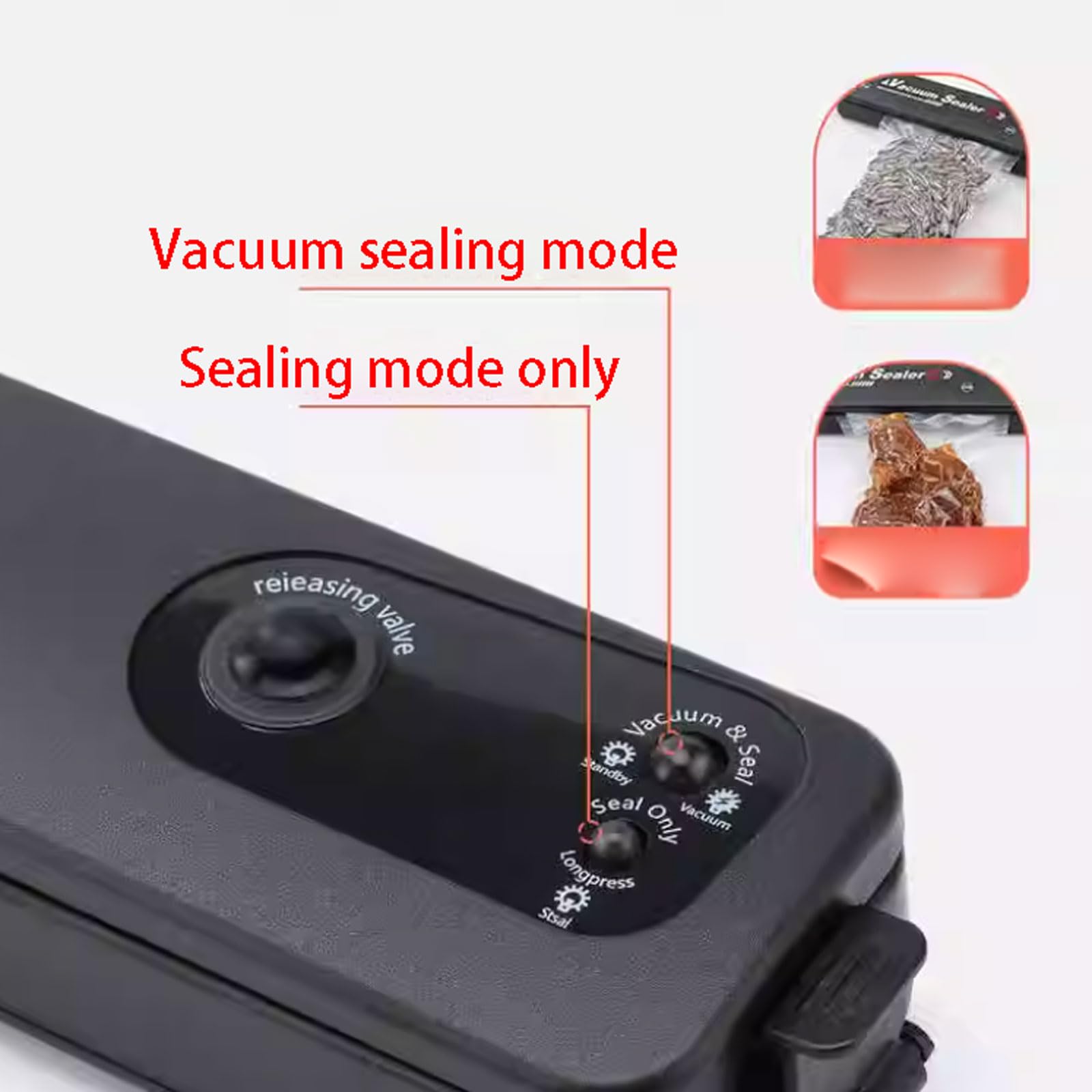 Selladora al vacío, Selladora portátil y compacta for conservas, totalmente automática, ideal for uso doméstico en la cocina