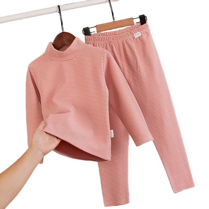 Zonto sous-vêtements d'hiver pour Enfants Ensemble De Pantalons Intérieurs en Velours pour Enfants pour Garçons Et Filles Manteau d'automne Et Pantalon d'automne À Col De Tortue Chaud