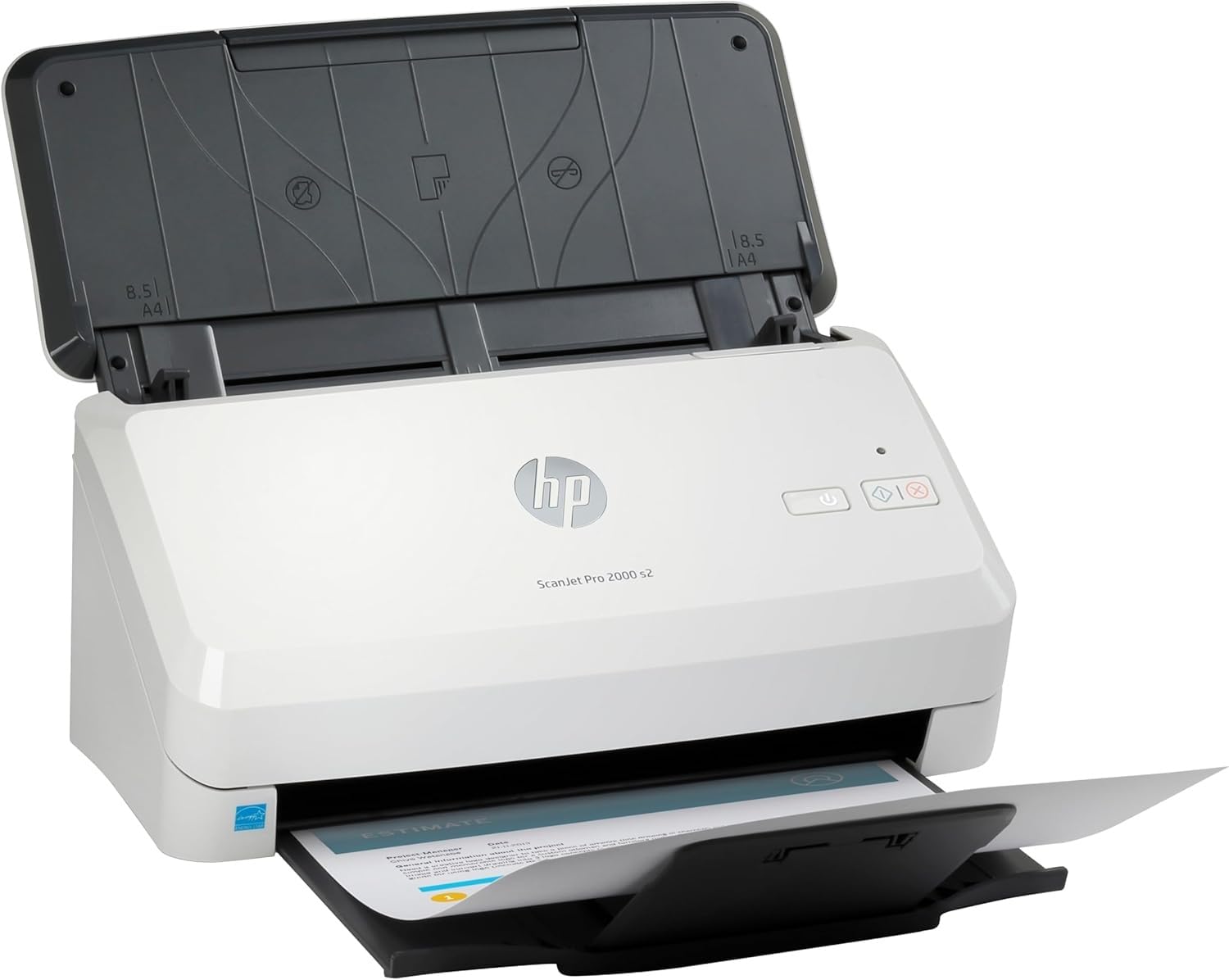 HP ScanJet Pro 2000 s2 Scanner Recto Verso Ultra-Plat 35ppm 70ipm ADF 50 Pages Gris