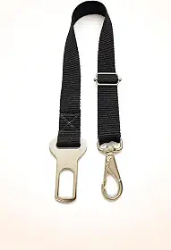 Cinto de Segurança para Cães PET Regulável Mosquetão com Trava em Aço Fita Nylon 20mm Encaixe Universal para Carro – Transporte Seguro e Confortável -SHACK