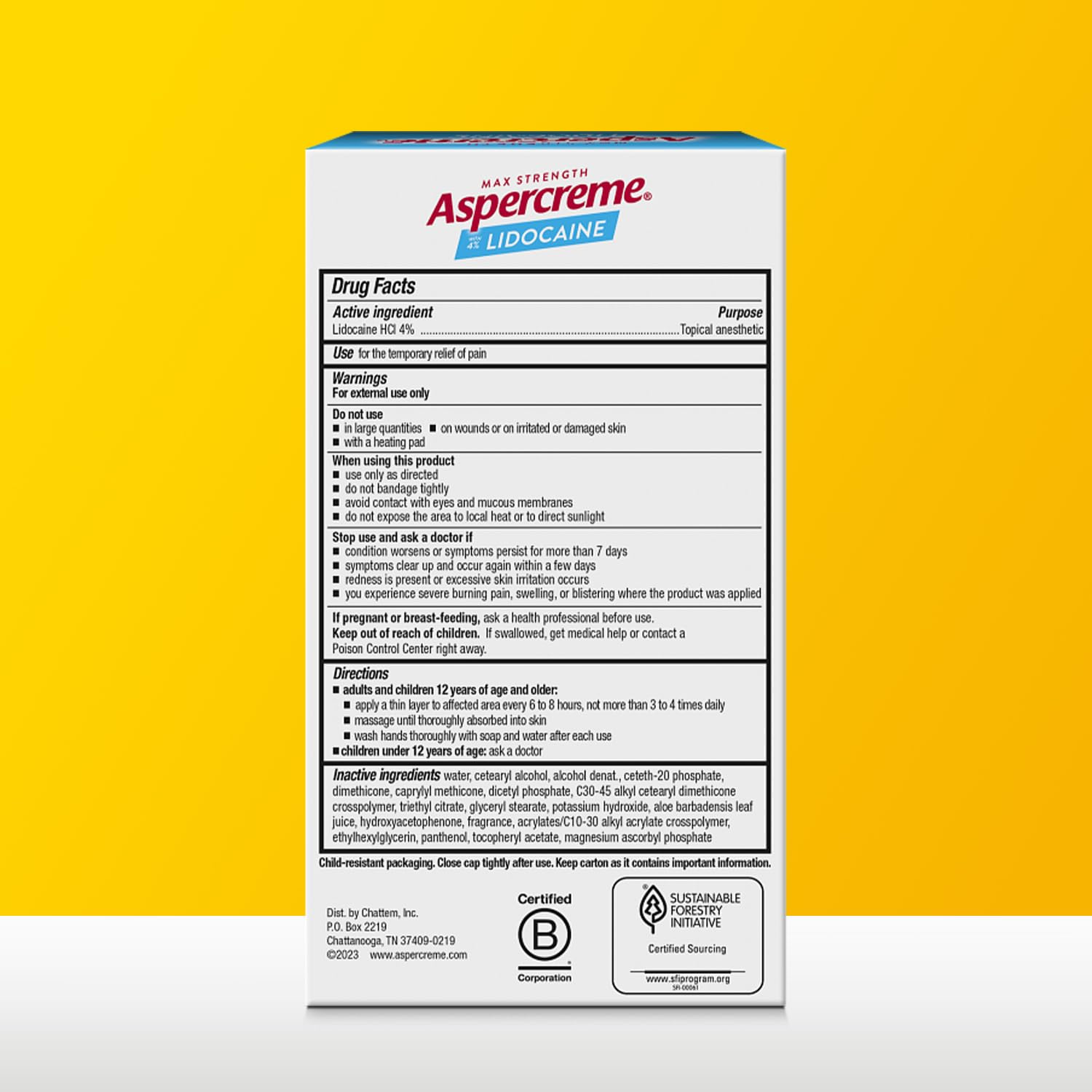 Aspercreme Lidocaine Foot Pain Relief Cream, Moisturizing Aloe, 4 oz. — Amazon image 2