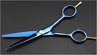 Tijeras para Cortar el Cabello de 5.5 Pulgadas, de Dos Colas, Color Azul, para peluquería, de entresacar y Cortar el Cabello Plano (Color: entresacar)