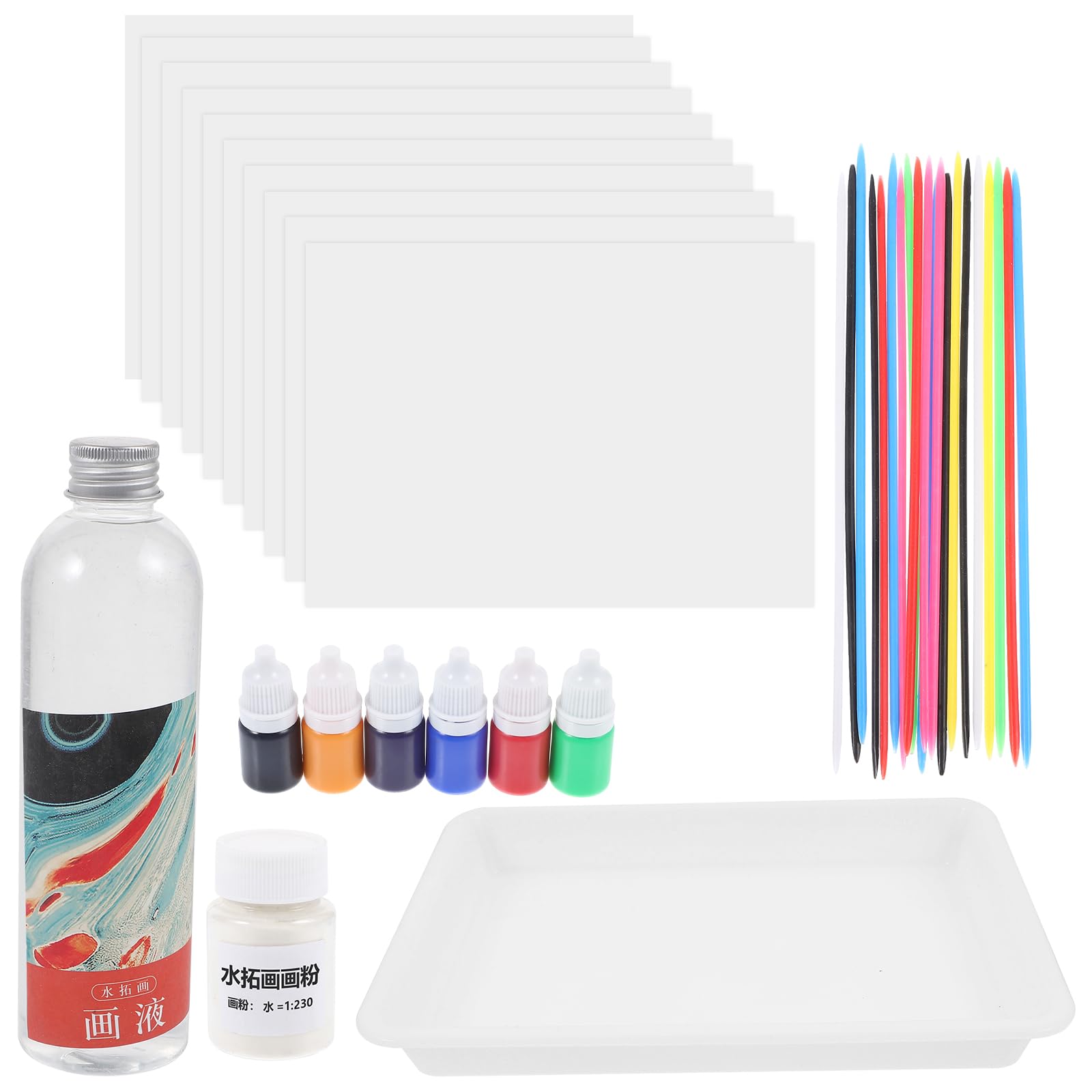 Peinture marbrée kit de à eau pour adulte pour animer vos ateliers créatifs