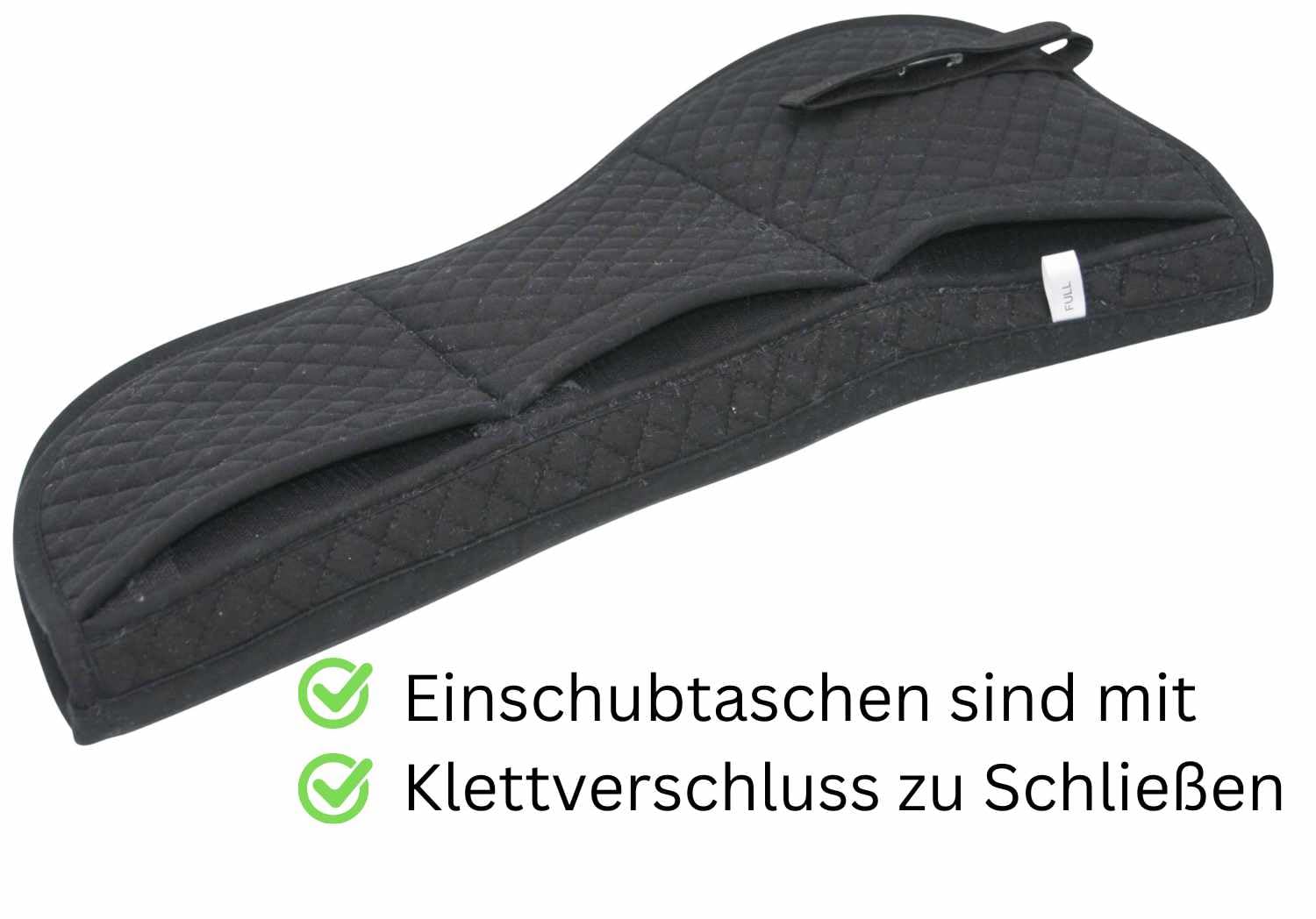 AMKA Sattelpad Korrektur Pad mit 18 Stück Filzeinlagen Gr. Warmblut schwarz