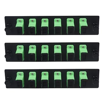 Xunsomten-3pcs 6 Fiber SC إلى SC APC لوحة تصحيح الألياف أحادية الوضع مع 6 موصلات محول قارنة توصيل الألياف أحادية الوضع SC/SC APC