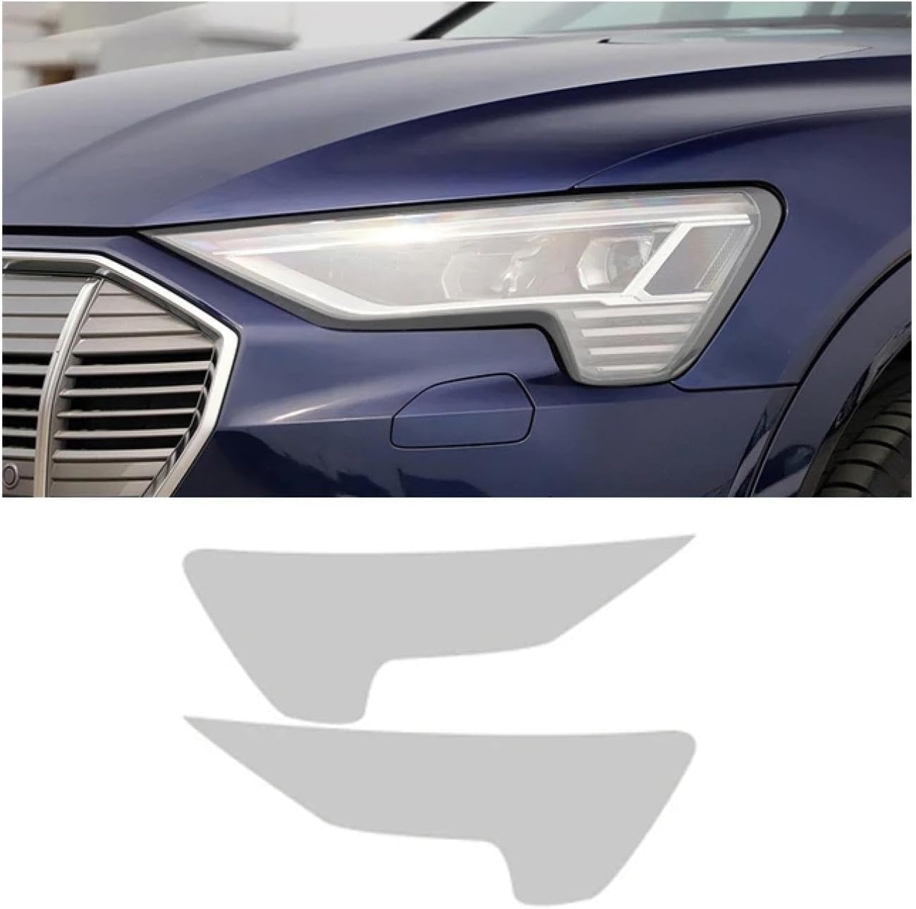 SamLng Car Front Light Film for Etron 55 50 2019-2024 Precut Headlight Protective Film Car Front Headlamp Protection Film car Lights Film Headlight Anti-Scratch Non-Yellowing Protective Film