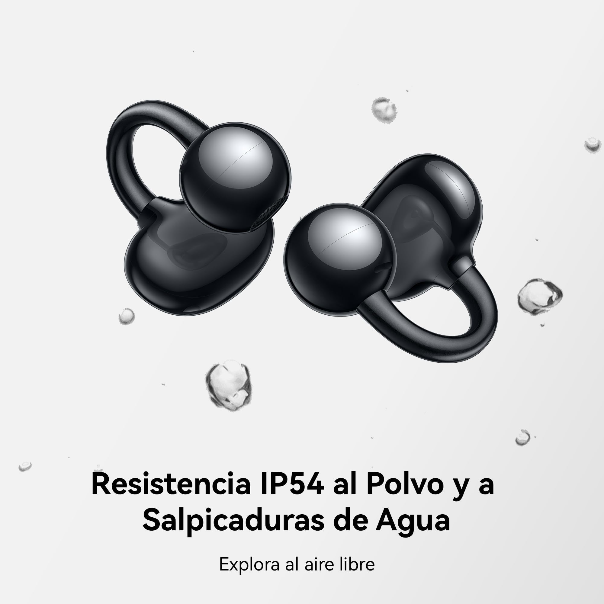 HUAWEI FreeClip Auriculares Inalámbricos Bluetooth,Clip Innovador,Open-Ear,Gran Duración de Batería,Cancelación de Ruido en Llamadas por IA,Resistencia IP54 al Polvo y a Salpicaduras de Agua,Negro