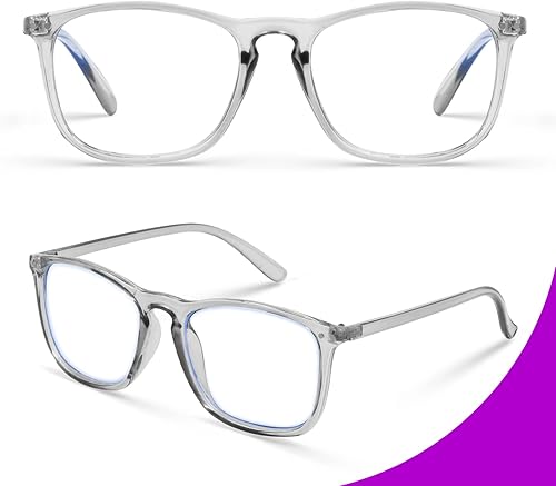 Miniatura 2 de VISOONE Gafas cuadradas con bloqueo de luz azul de moda con antideslumbramiento para videojuegos, mujeres y hombres