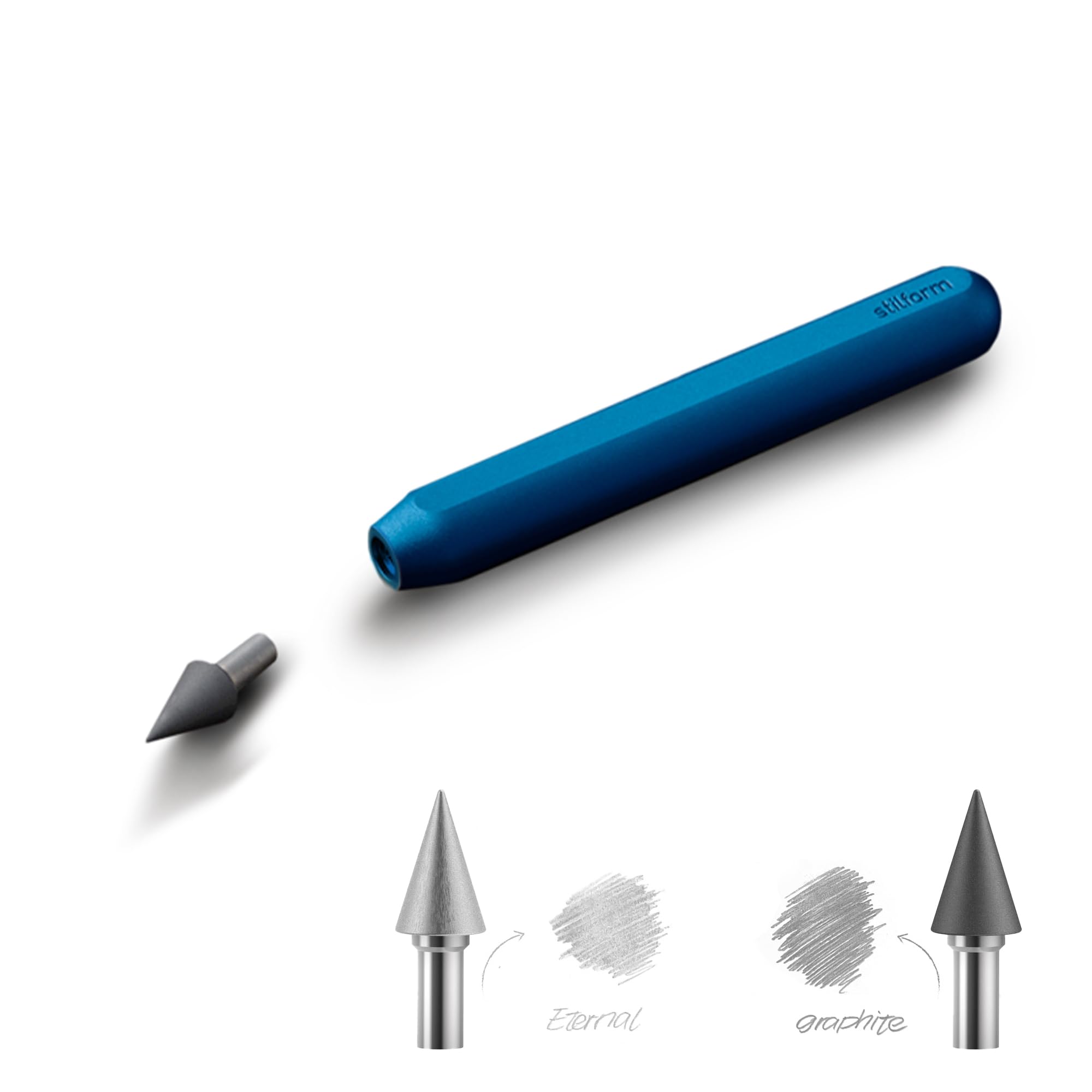 200525 AEON Nano Mini-Blei-Stift - aus Aluminium - mit magnetischer Graphit-Spitze, wechselbar - Night Sky