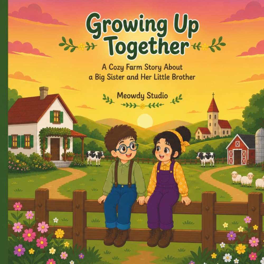 Growing Up Together: A Cozy Farm Story About a Big Sister and Her Little Brother