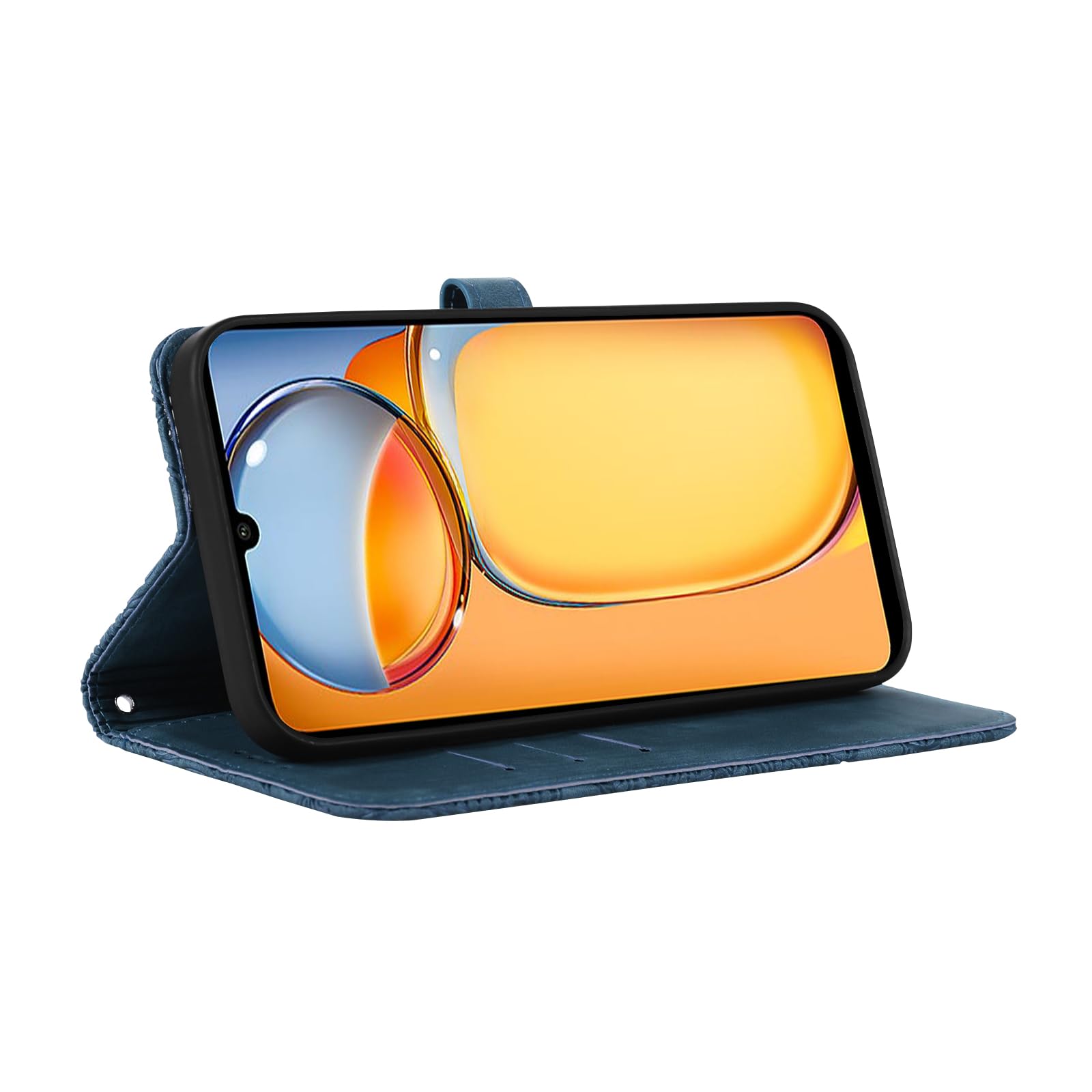 Custodia Personalizzata Per Oppo A16 In Pelle PU Con Portafoglio - Cover Flip Con Slot Porta Carte, Stampa UV Con Foto O Scritta, Nero - 2