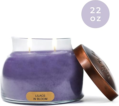 Miniatura 10 de A Cheerful Giver Lilacs In Bloom - Tarro de vela perfumada de Papa de 34 onzas con tapa, Keepers of the Light, 155 horas de tiempo de combustión,