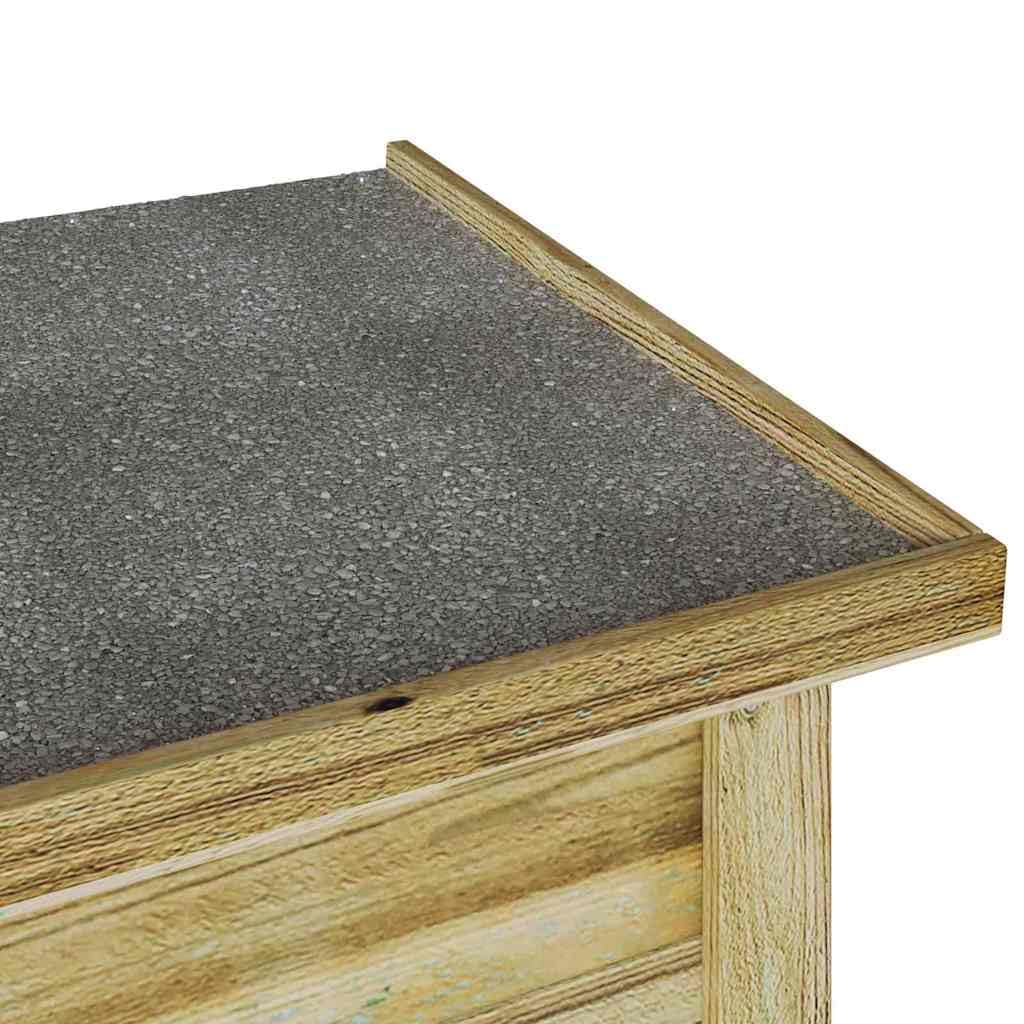 Aufbewahrungsbox Natur aus imprägniertem Kiefernholz 80 x 44,5 x 57,5 cm mit viel Stauraum, für Garten, Terrasse, Balkon und Wohnzimmer, vielseitige Lagerbox für Kissen und Werkzeuge