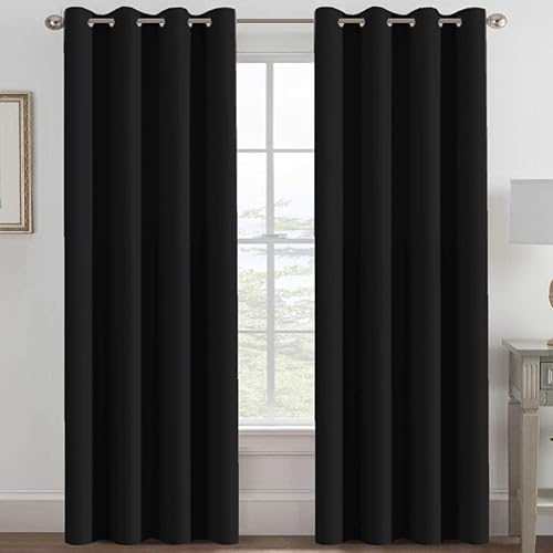 Cortinas 100 blackout con aislamiento térmico completo y ojales en la parte superior para puertas correderas de patio dormitorios salas de estar Cortinas 100 blackout con aislamiento térmico completo y ojales en la parte superior para puertas correderas de patio dormitorios salas de estar