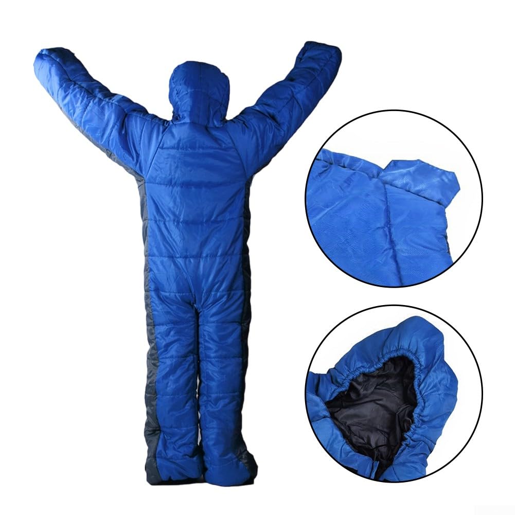 Tragbarer Schlafsack mit Hohlfaser-Isolierung und Polyester-Futter für Wärme bei milden Winterbedingungen