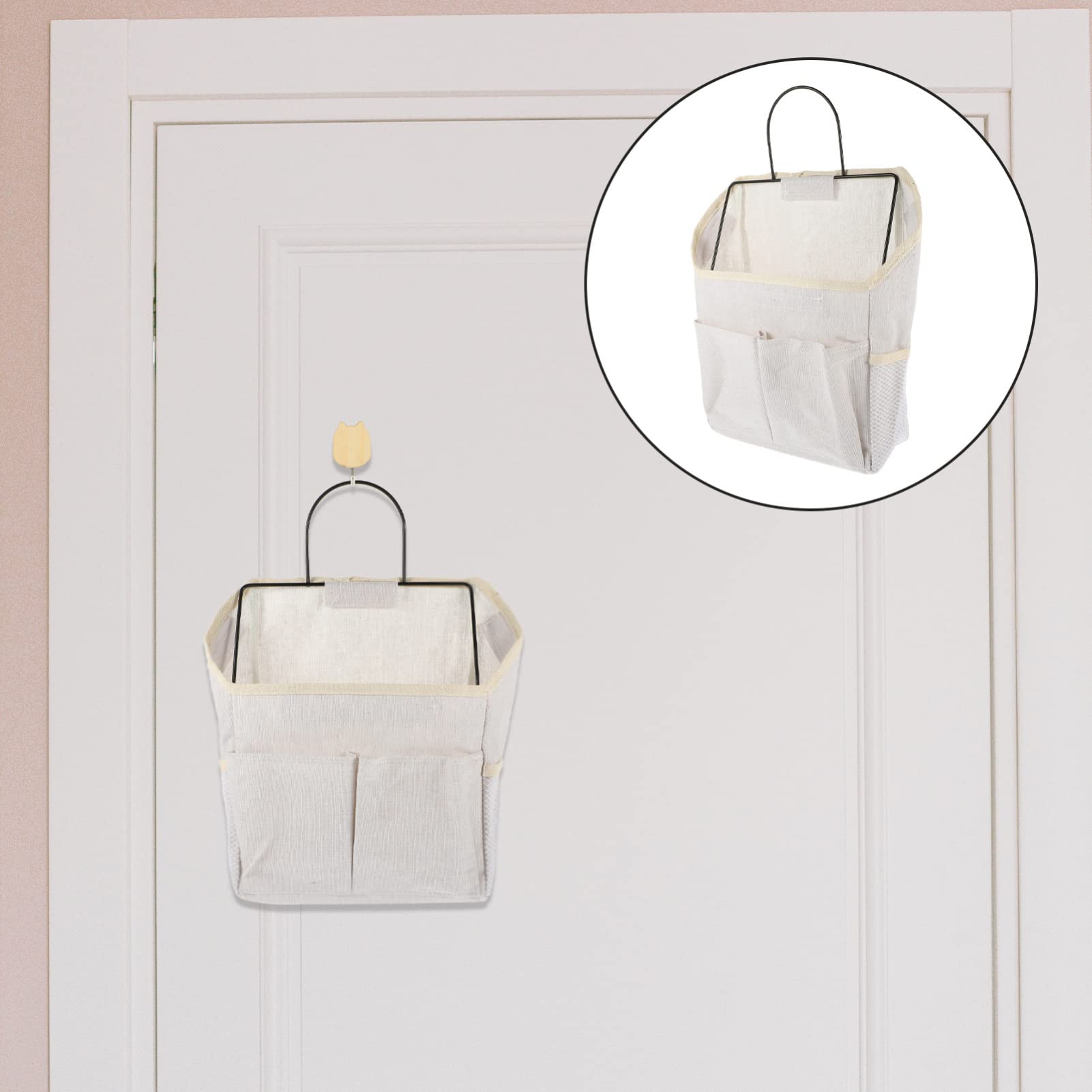 Cabilock 2piezas Bolsa De Almacenamiento Colgante Organizador De Estante De Pared Para Dormitorio y Hogar Bolsa De Almacenamiento Laterales