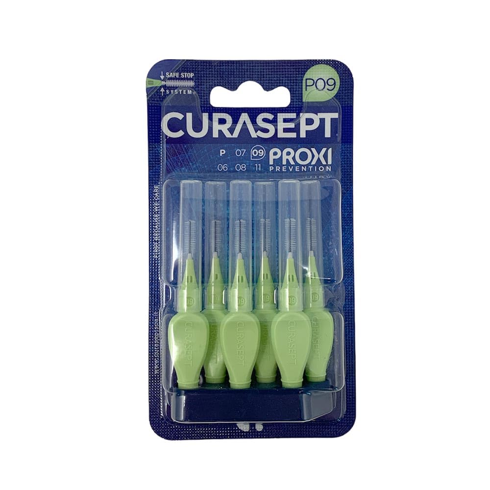 Curasept Proxi Prevention P09 Interdentalbürste, Scovolino 0,9 mm, 6 Stück, Hellgrün