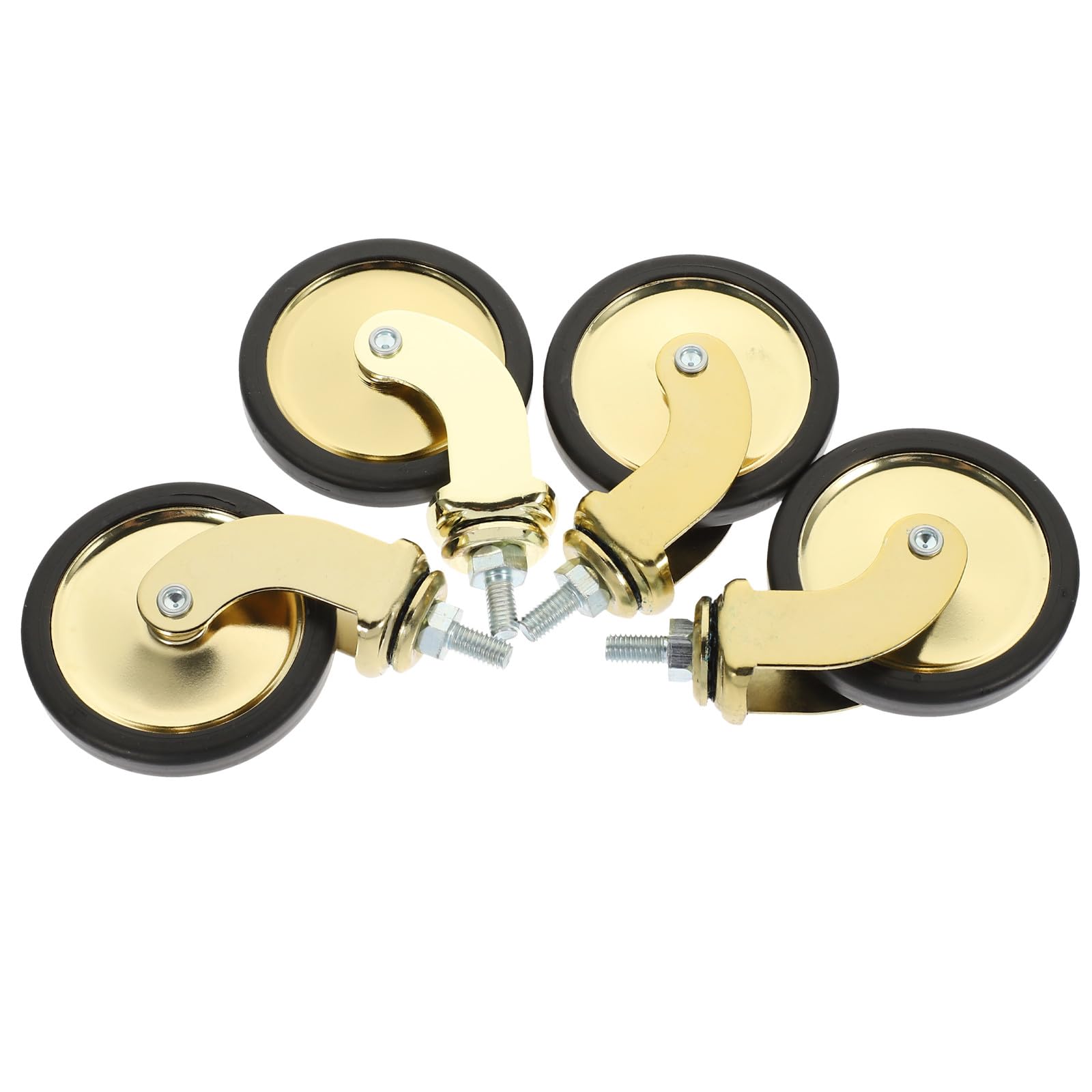 Ruote Piroettanti Multifunzione Oro 3 Pollici PVC 4 Pezzi