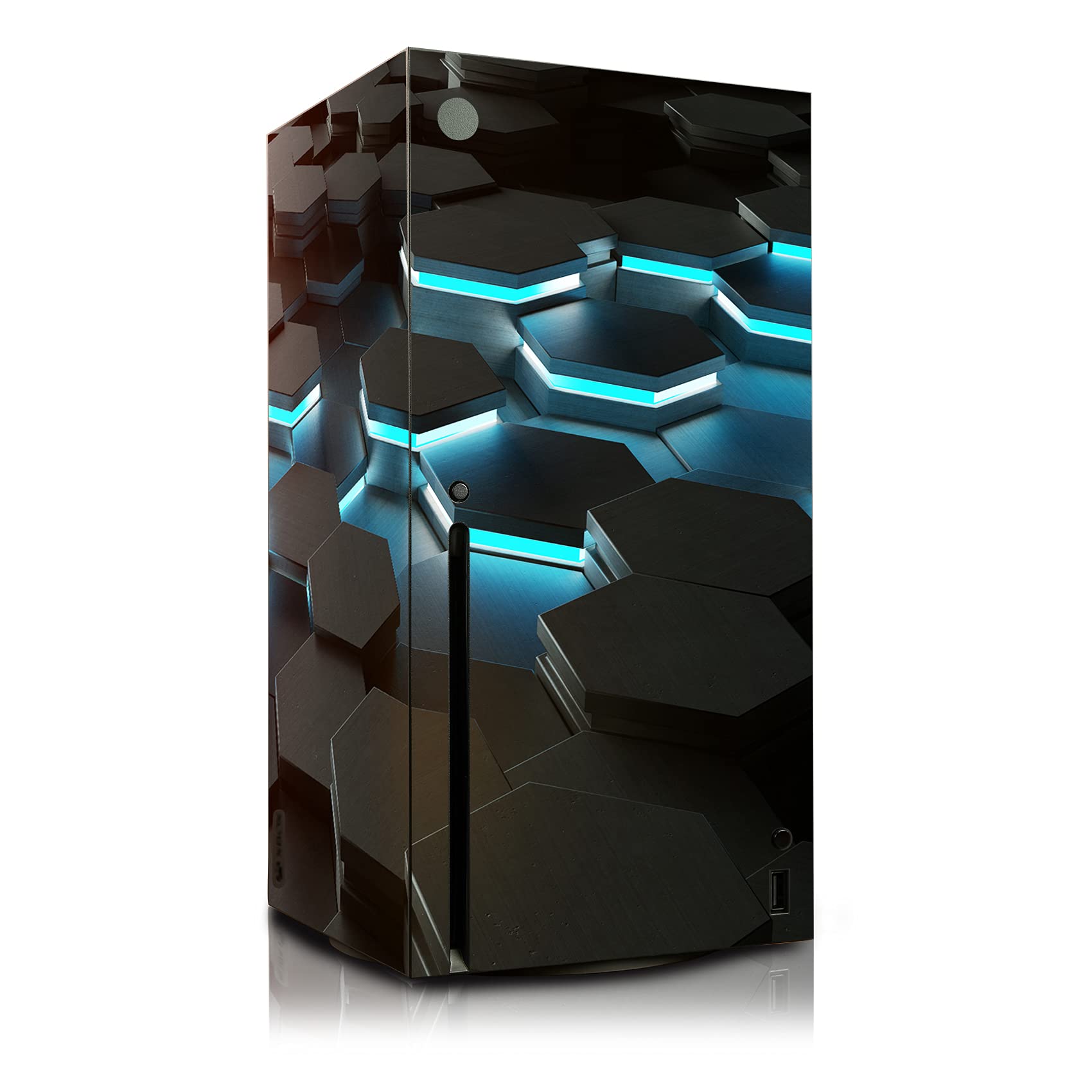 Schutzfolie Sticker Hülle für Spiele Konsole Gehäuse Aufkleber Vinyl Folie Skin gegen Kratzer Design Cover passgenau selbstklebend R139 (X, 08 Hexagon)