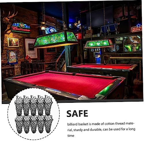 Besportble 12Pcs Billiard Net Bag Plastic Containers White Storage Shelves Green Bags Pool Table Side Pocket Snooker Table Pocket Sports Billiard Holder Sports Billiard Net Billiard Container #TOP7