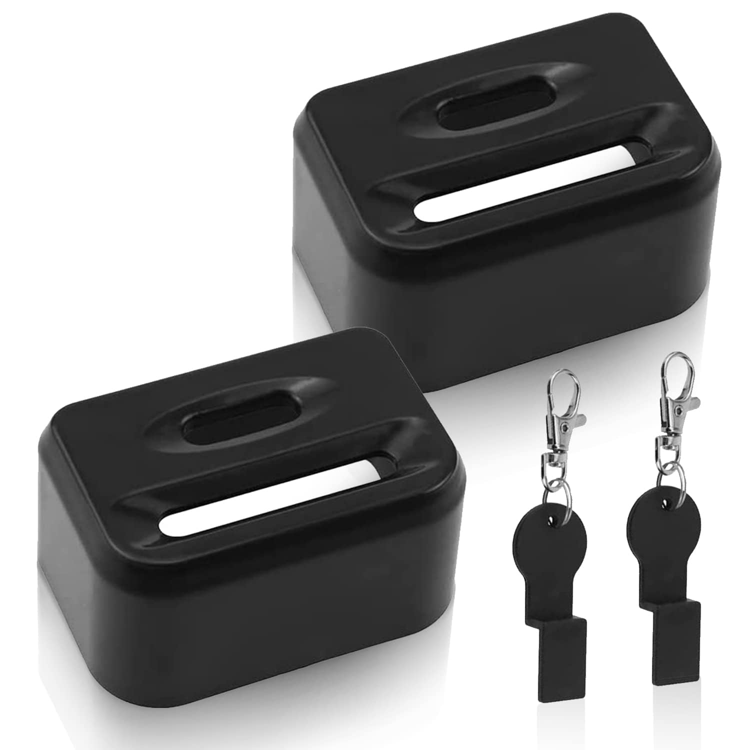 Khazna Seat Belt Lock Cover, Car Buckle Protection, Child Seat Belt Buckle, 2 Black Car Belt Locks, Seat Belt Lock Cover Prevents Accidental Opening By Children, Car Seat Belt Buckle Cover