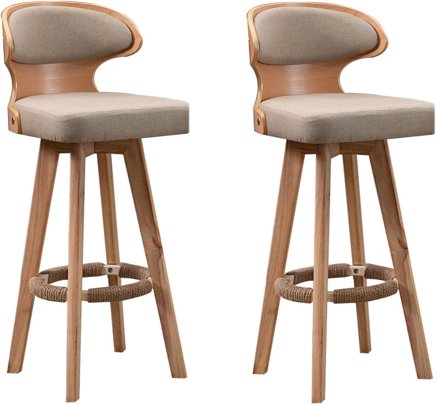 IBOWZ Bar Stool, Dining Room Chairs, Bar Stool Set with 2 Pieces, Soft