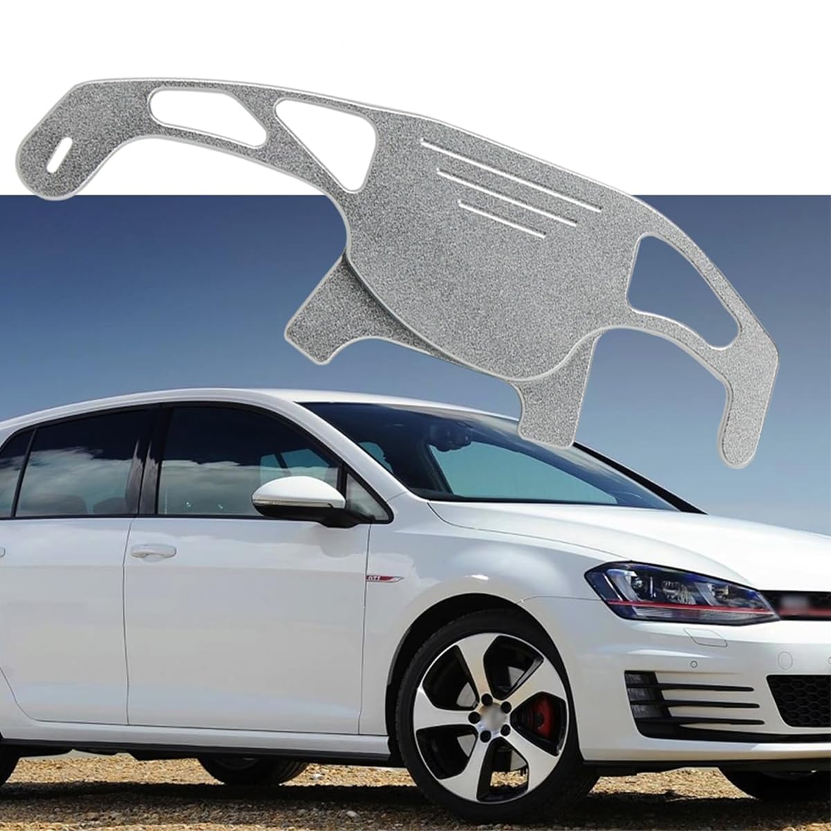 Paire De Palettes De Changement De Vitesse En Aluminium Argenté Pour Volant De Voiture, Pour Golf GTI R GTD GTE MK7 7 Et Polo GTI Scirocco 2014-2017 2018 2019