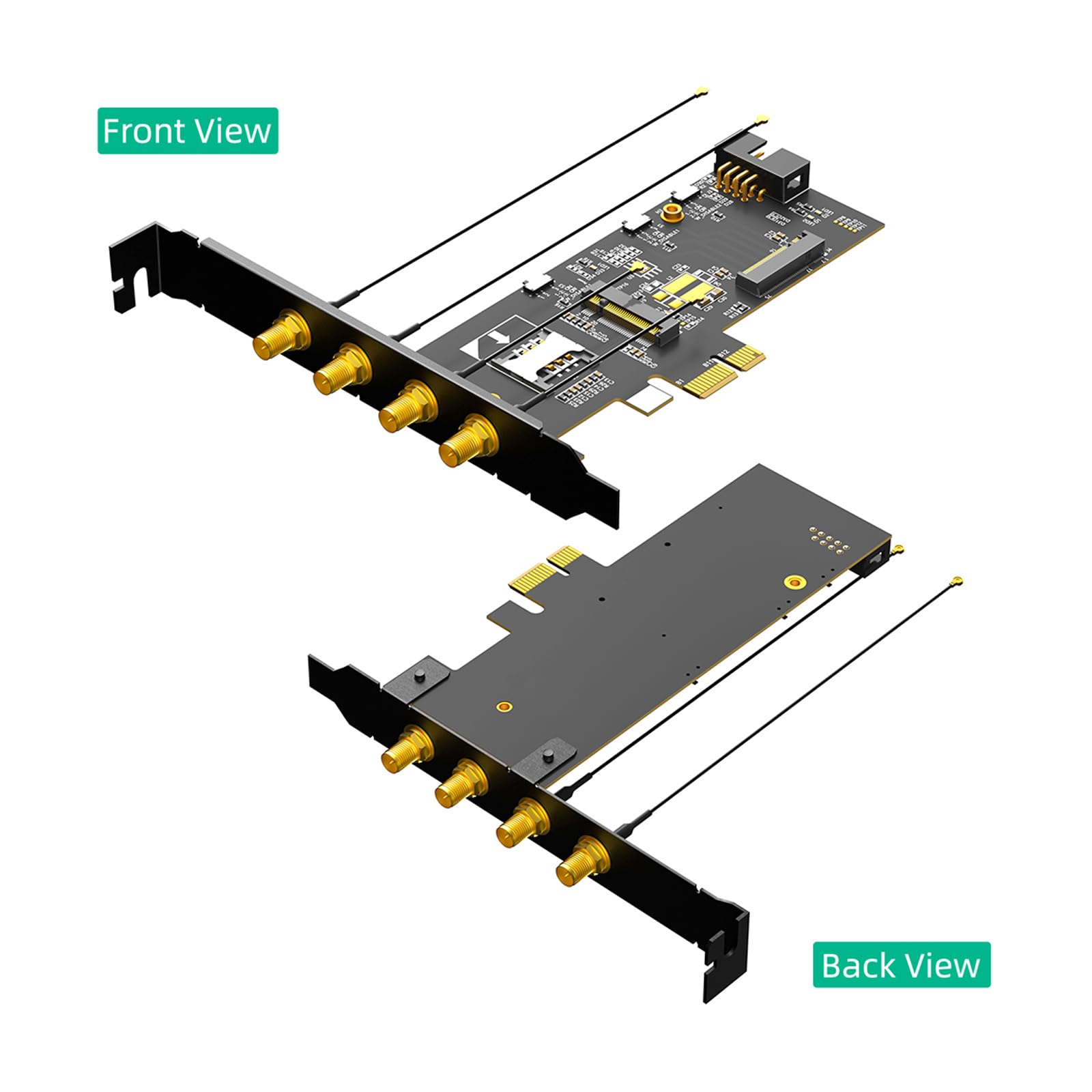 PCIE 1X Adaptateur Carte Réseau Installation Facile WiFi 6 Internet Rapide 2400 Mbit/s 3G pour Bureau Adaptateur de Bureau sans Fil
