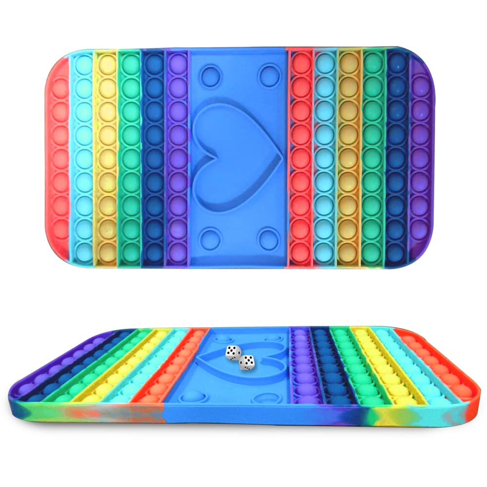 7 IN 1 Pop it Game Giant Pop it Fidget toy with Simple Dimple, Infinity Cube, Stress Bean