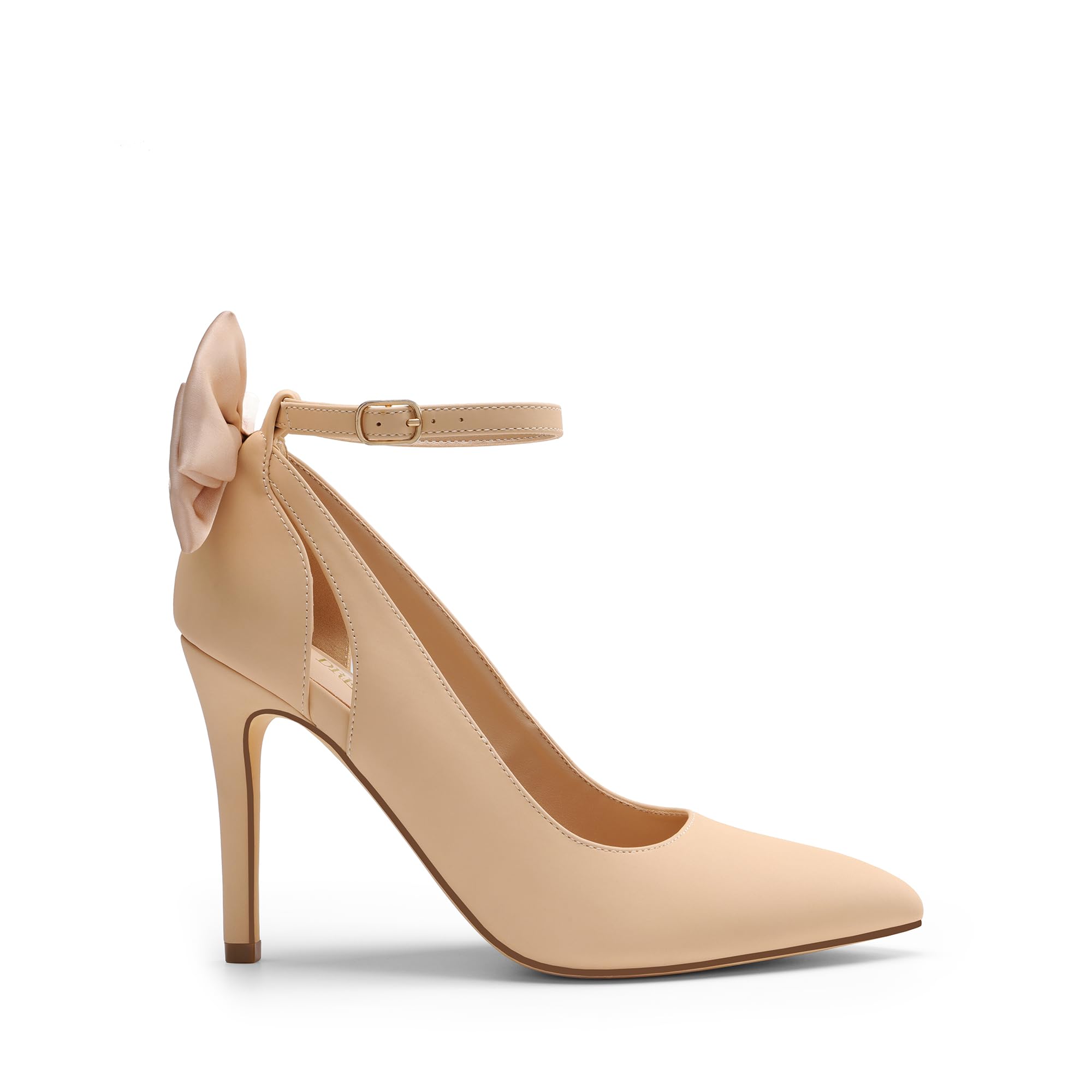 DREAM PAIRS Zapatos de vestir de tacón alto para mujer, con tiras, puntiagudos, con lazo, sexy, para fiesta, boda