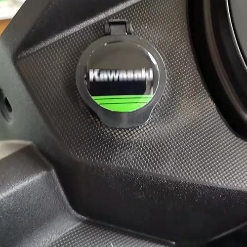 Miniatura 5 de Divisor de enchufe 2 USB cargador cargador de coche con adaptador de corriente de luz LED montaje de enchufe de motocicleta apto para Kawasaki