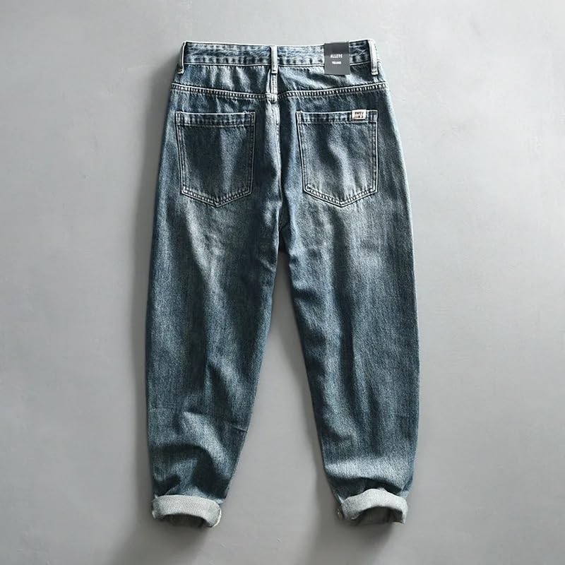 Spring Vintage Tapered Jeans for Men Cargo Soft Cotton Casual Streetwear Mens Pants3