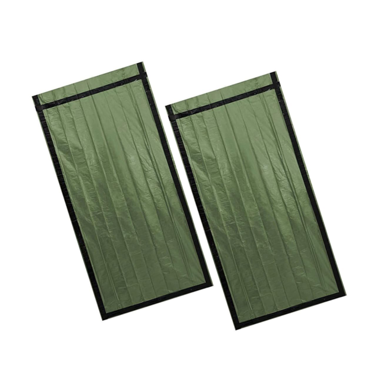 KICHOUSE 2-pc Emergency Sleep Bag Set Hiking Sleeping Bag for Adults Emergency Whistle Compact for Camping Travel