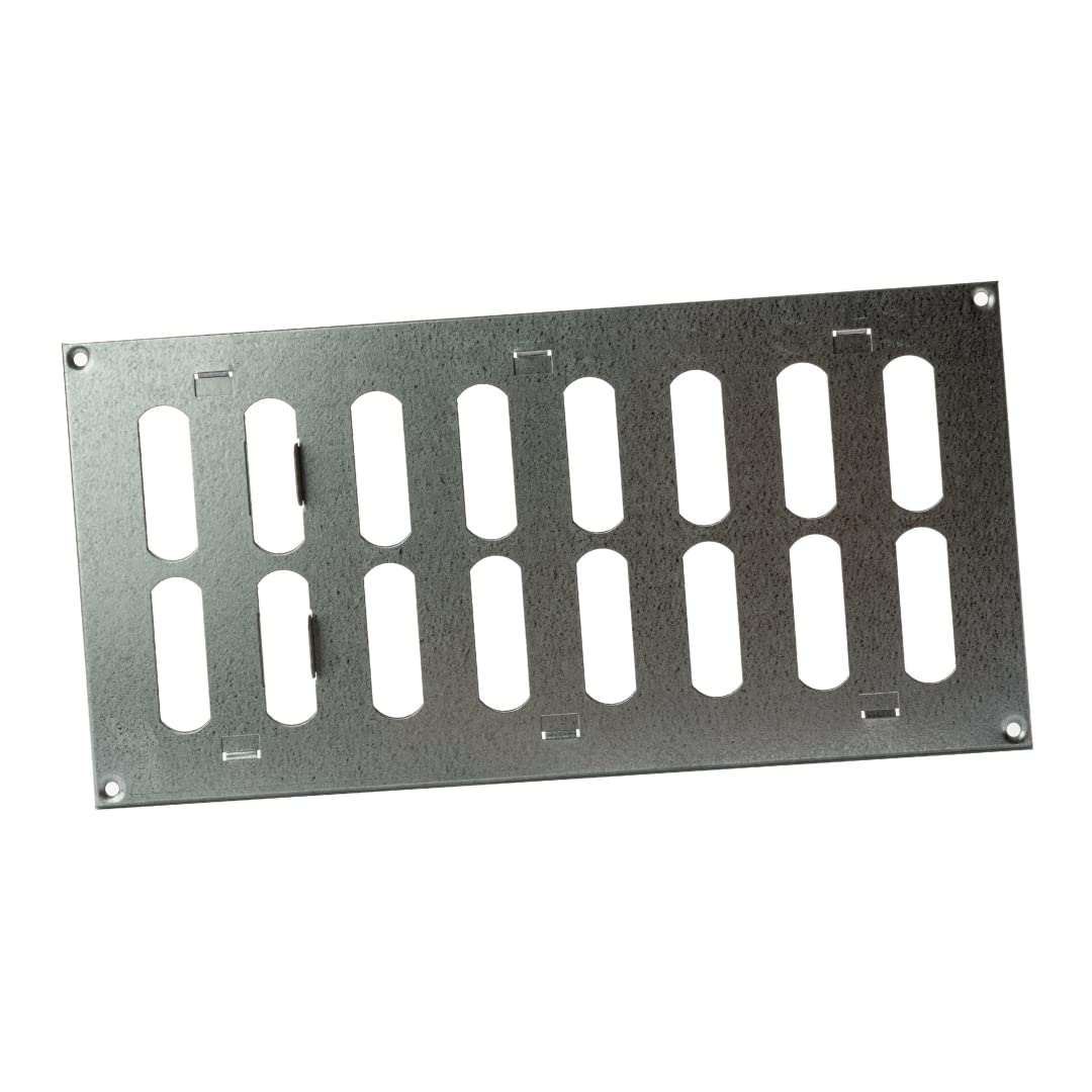 Galvanised Steel Air Vent Grille 300mm X 150mm With Shutter Flat Duct Cover from B&Q