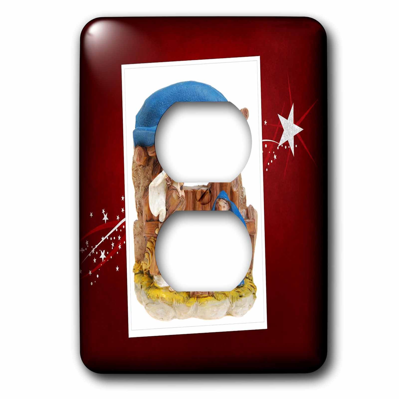 Nativity Scene 2 Prise 3dRose lsp_34090_6 plaque interrupteur double