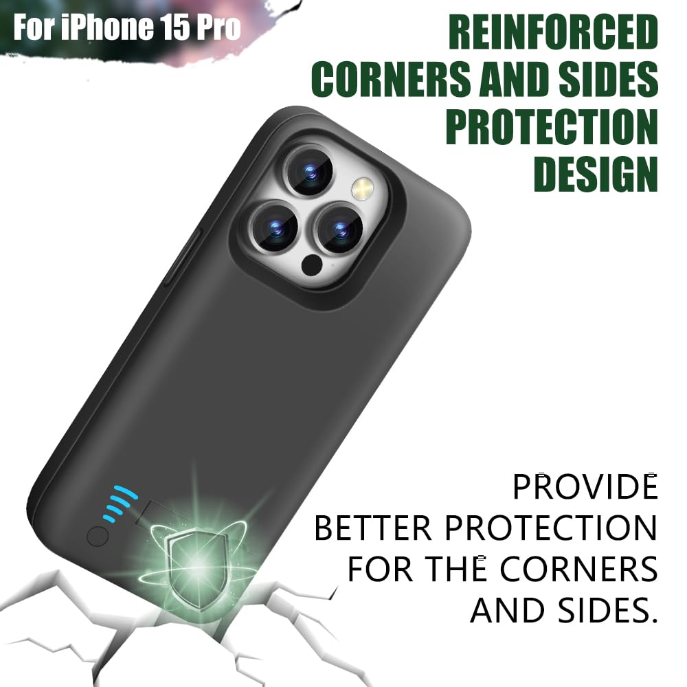 HUOBAO Battery Case For IPhone 16 Pro-(6.3 Inch), 7000mAh Ultra - View #8