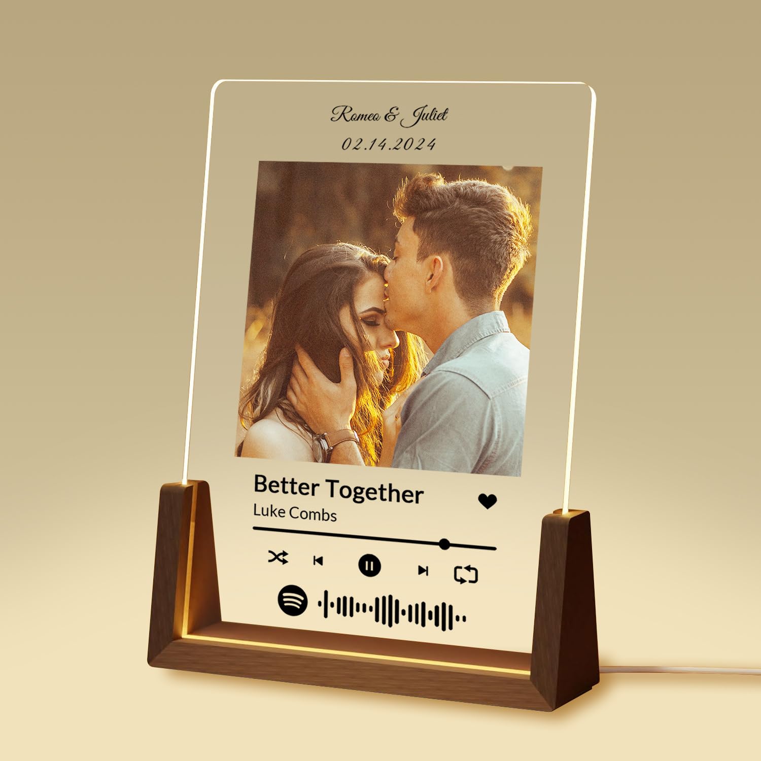 Acrylic Custom Cute Emojis Photo Frame - Gift Idea For Couple/Him/Her
