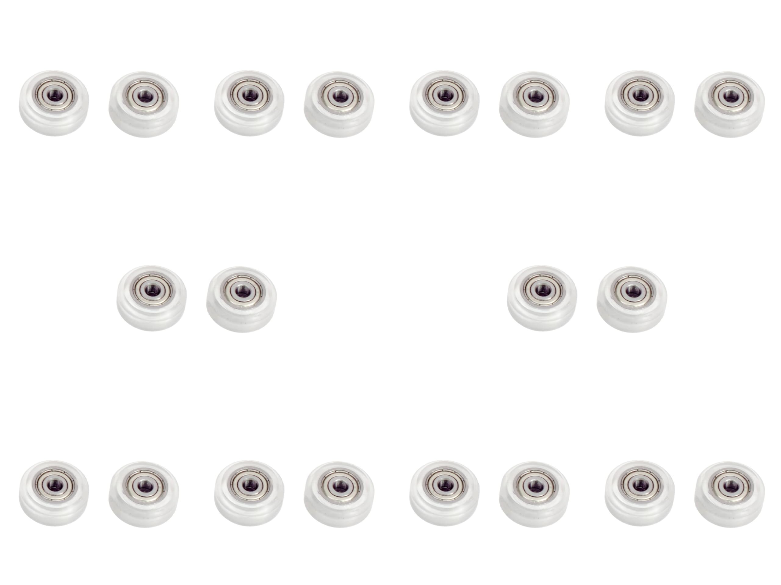 (10 pc) FlyRobo Transparent POM Wheel Pulley with Double Bearing for 3D Printer CNC Machine-image-24