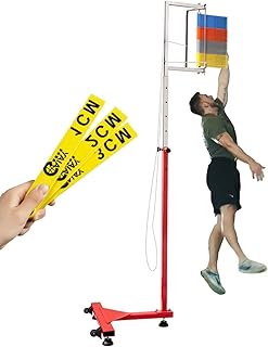 ROYUMI Vertical Jump Tester 1.4-3m/4.5-9.8ft, Volleyball Training Aid with Wheels, Jump Height Measuring Device, Vertical Jump Training Equipment (Color : Colorful veins)