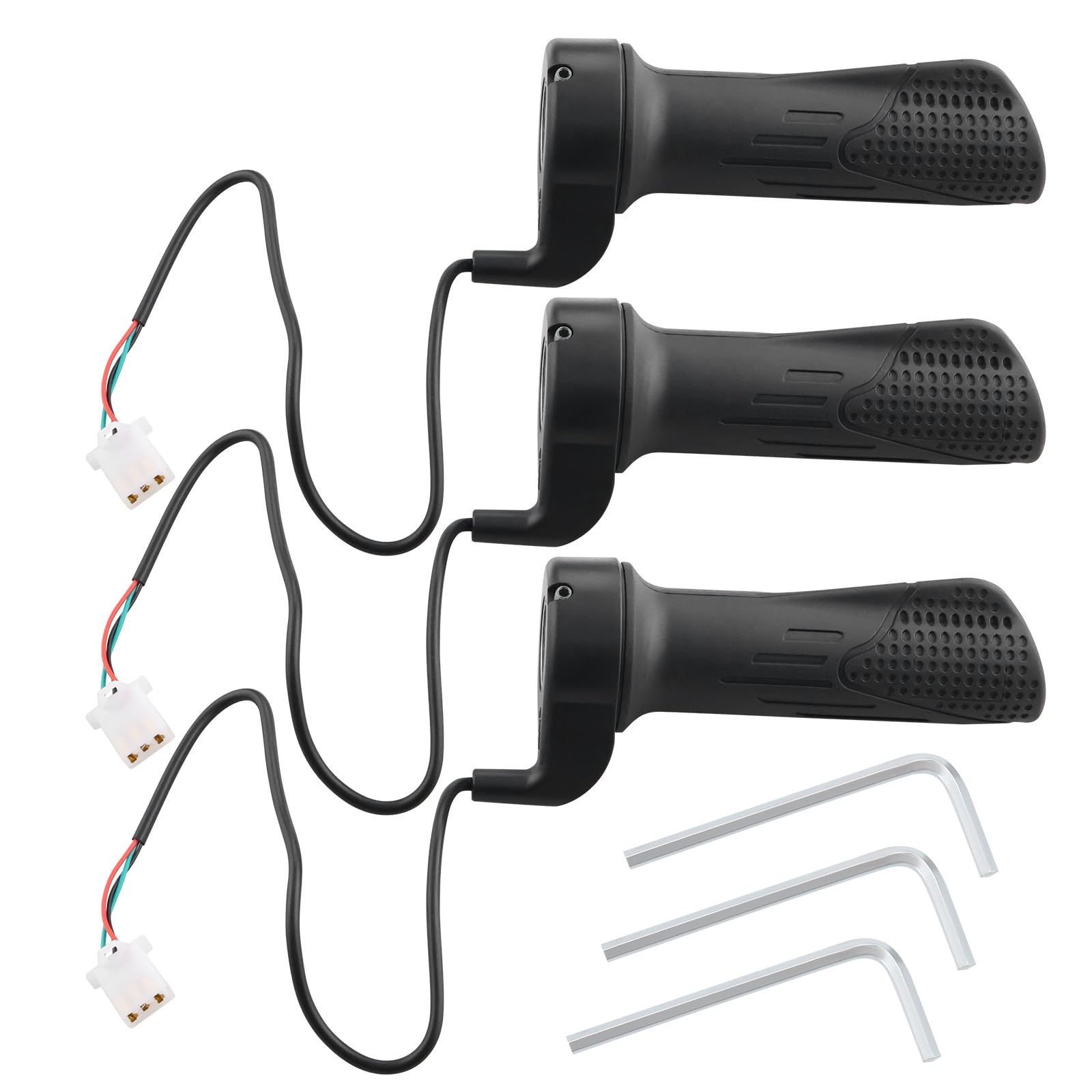 The Lord of the Tools 3 Piezas de 22mm de Agarre de La Bicicleta Eléctrica Puños Giratorios del Manillar del Acelerador Piezas del Scooter Eléctrico para La Bicicleta Eléctrica Y El Scooter Negro