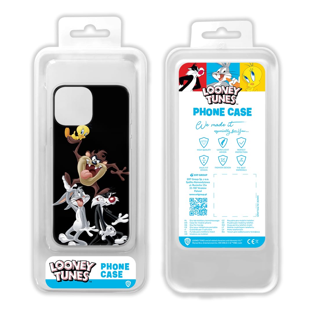 Ert Group custodia per cellulare per Iphone 13 PRO originale e con licenza ufficiale Looney Tunes, modello Bugs 006 adattato in modo ottimale alla forma dello smartphone, custodia in TPU