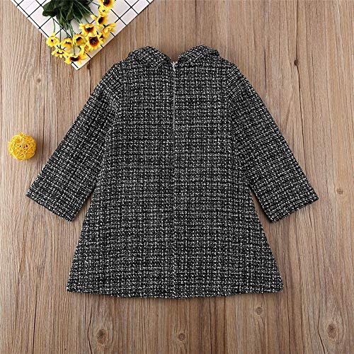 Mlpeerw Toddler Baby Girl Knit Sweater Dress Cute Kids Solid Ruffle Long Sleeve Dresses Top Fall Winter Warm Outfits Clothes thumb #2
