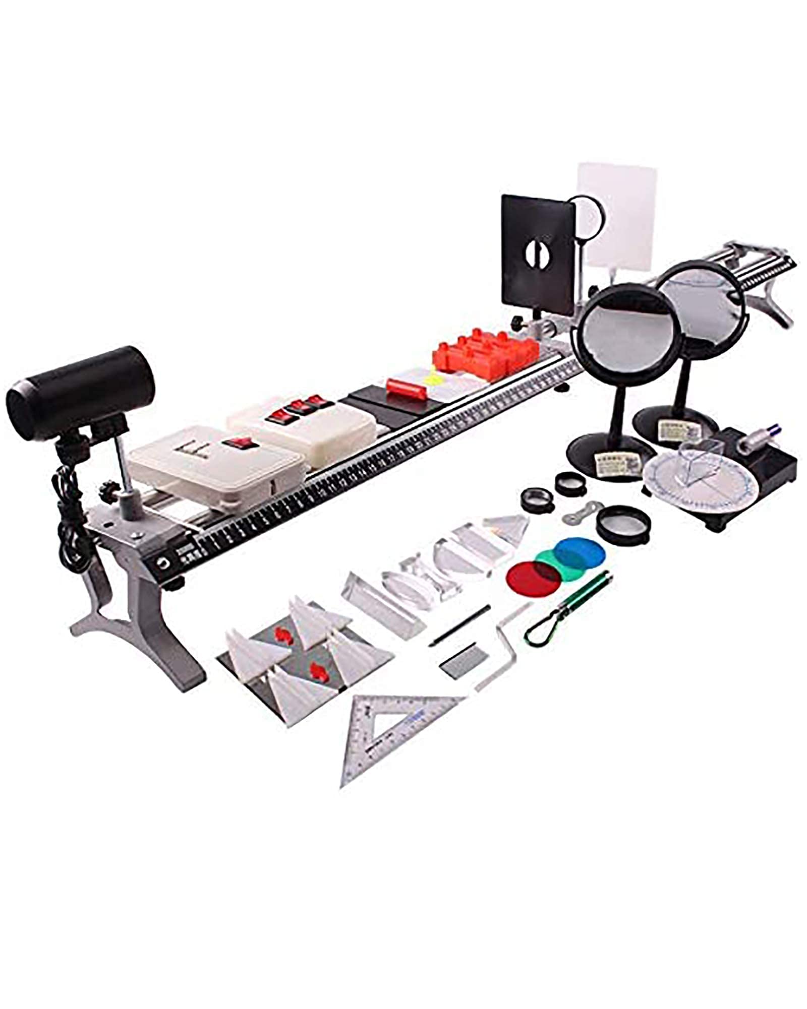 WRQzxcv Physical Optics Laboratory Equipment Optical Bench Double Concave Convex Lens Kids Optical Learning Instruments Teaching Equipment