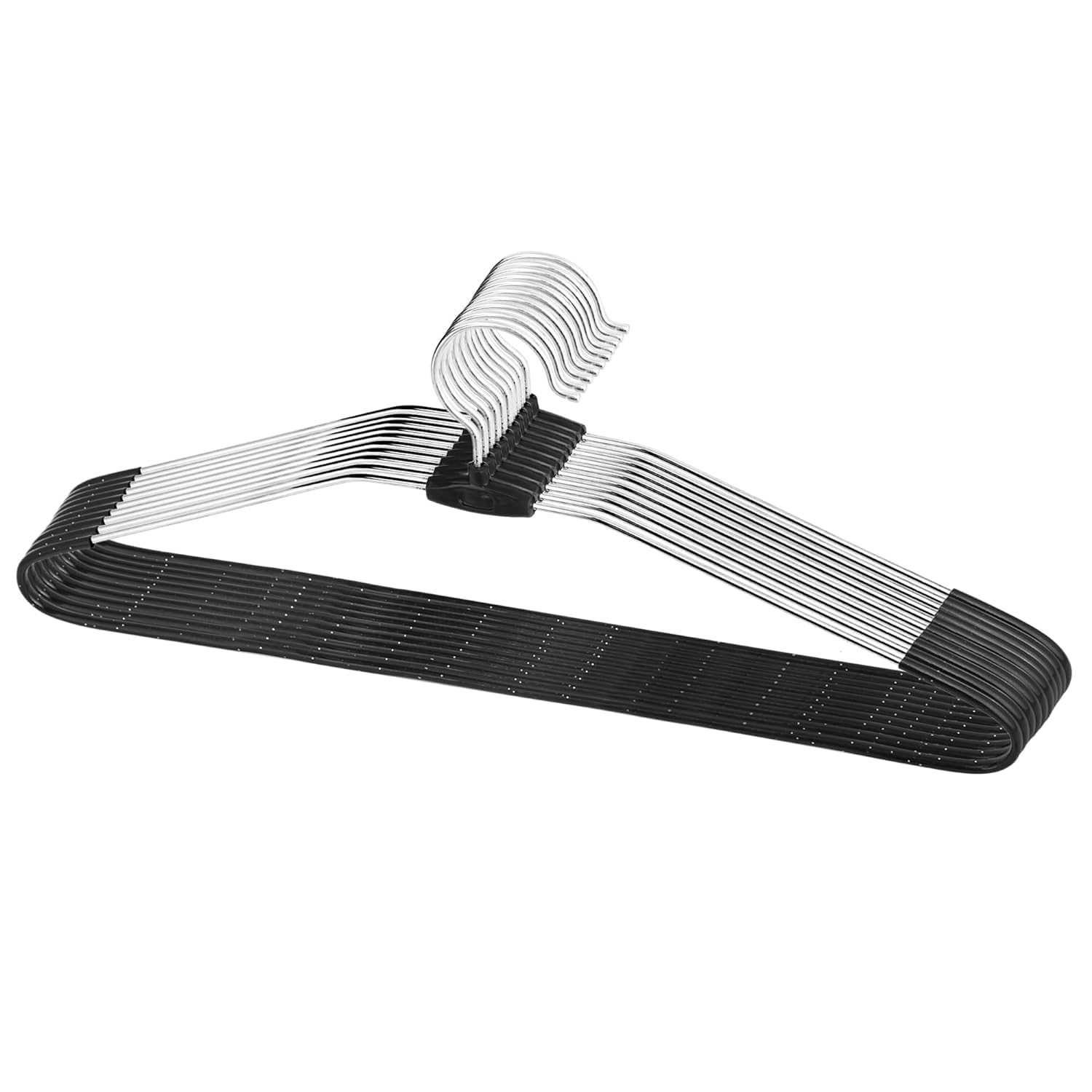 ROLLYWARE™ Premium Steel Cloth Hanger Indias First Rotational Unique Design Premium Stainless Steel Hanger - Wardrobe, Sarees, Pants, Scarfs & Other Clothes (Pack of 10 Black) (B0CVN7SBJJ) Amazon Price History, Amazon Price Tracker