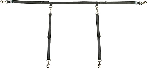 Bushwhacker Dos correas cruzadas para cama de camión para perros SUV y UTV, arnés de correa doble para mascotas con sistema de sujeción doble para