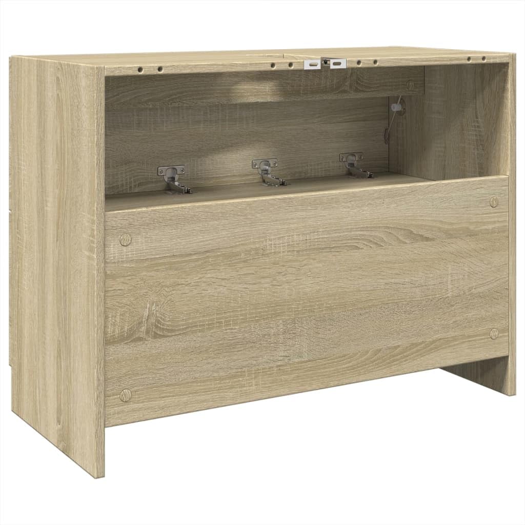 Armario de Lavabo Madera de ingeniería Roble Sonoma 78x37x59 cm,Mobiliario,Muebles de baño,25.9kg-848117